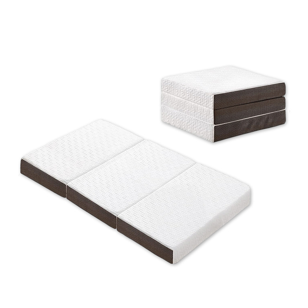 Matelas triple pli en mousse à mémoire de forme et gel