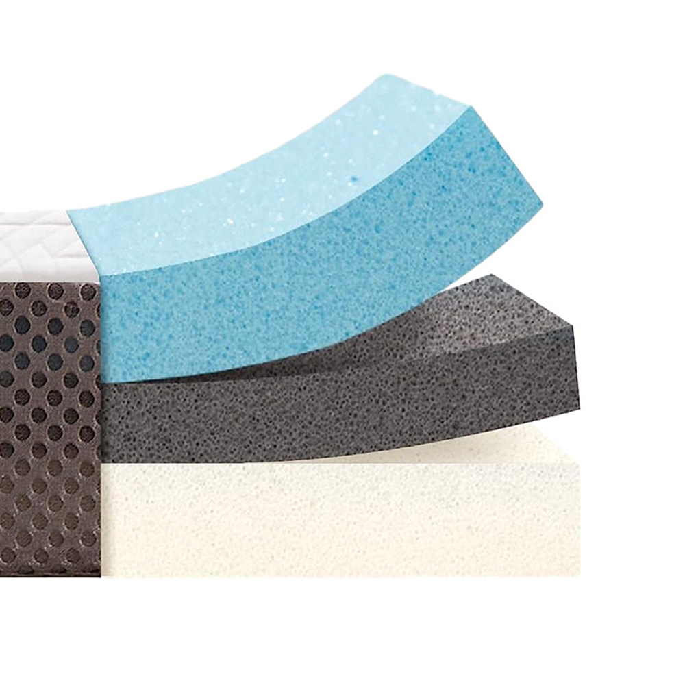 Matelas triple pli en mousse à mémoire de forme et gel