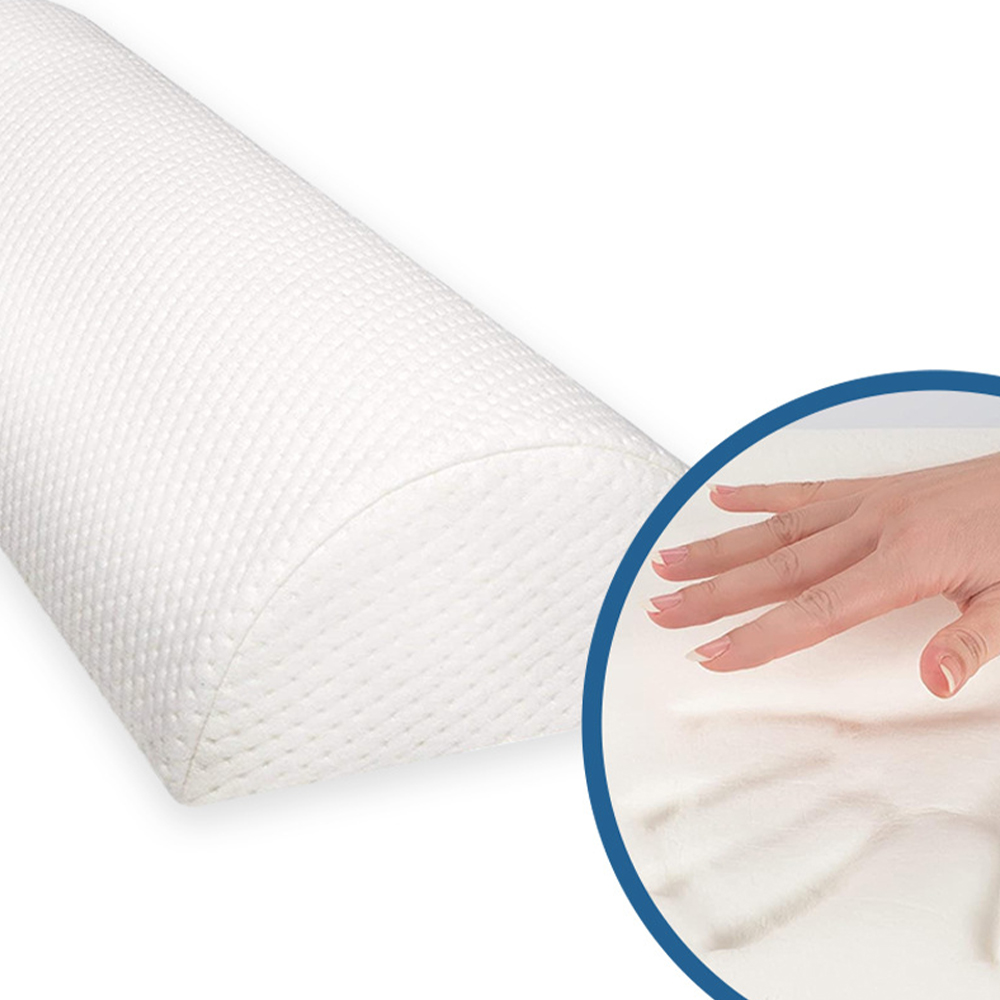 Oreiller de jambe en mousse à mémoire de forme blanc