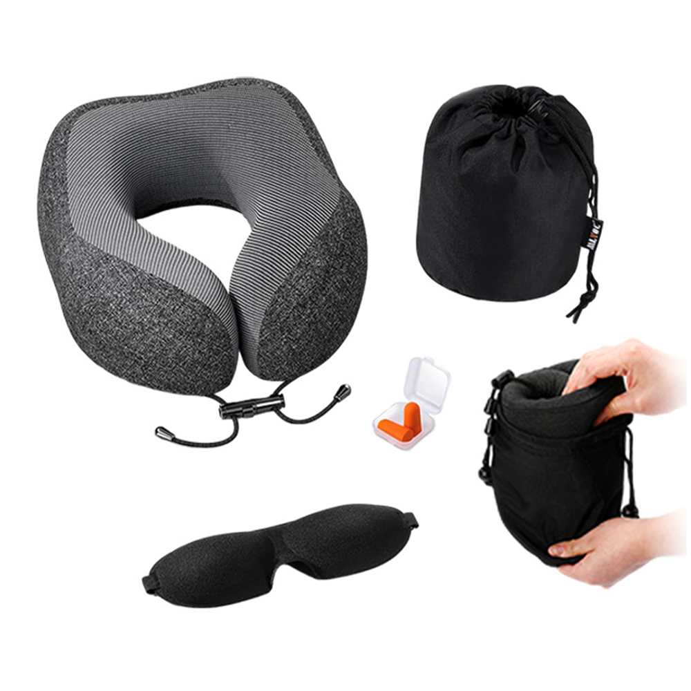 Oreiller cervical amovible en mousse à mémoire de forme en forme de U