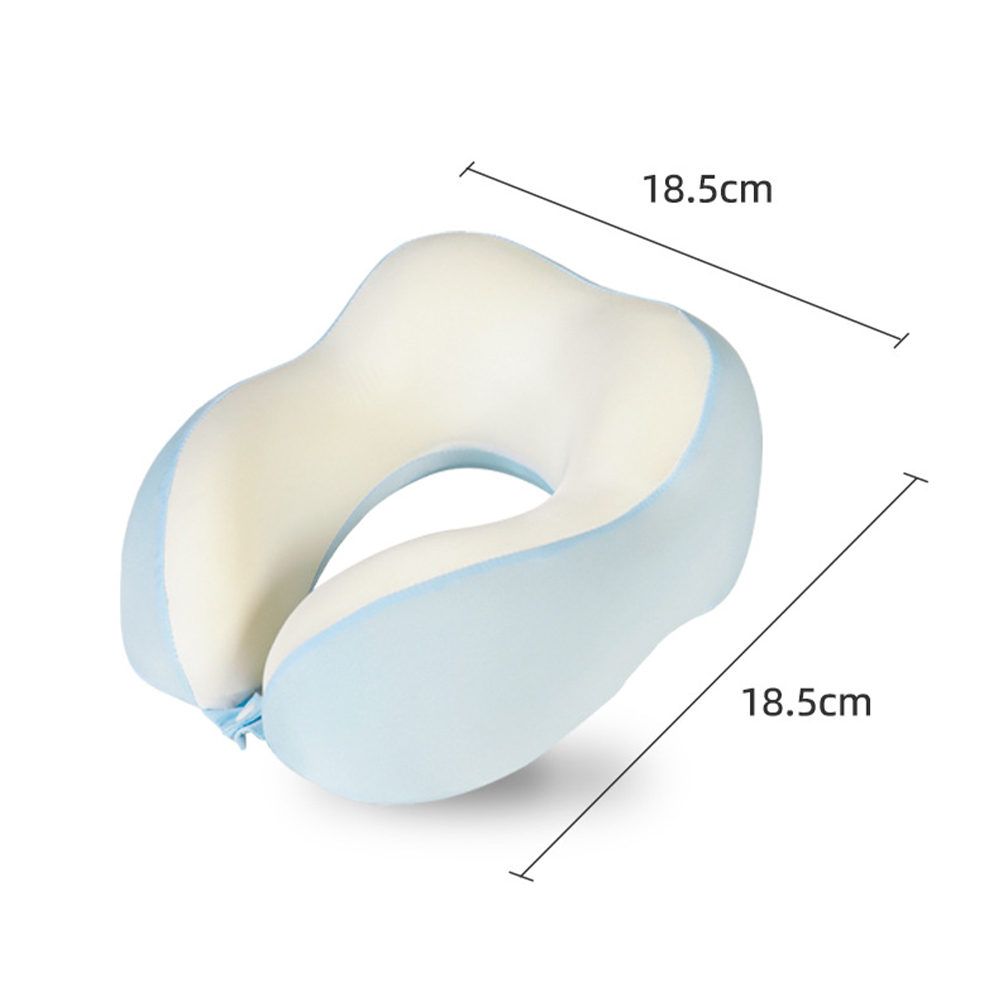 Oreiller cervical en forme de U en mousse à mémoire de forme en soie de lait