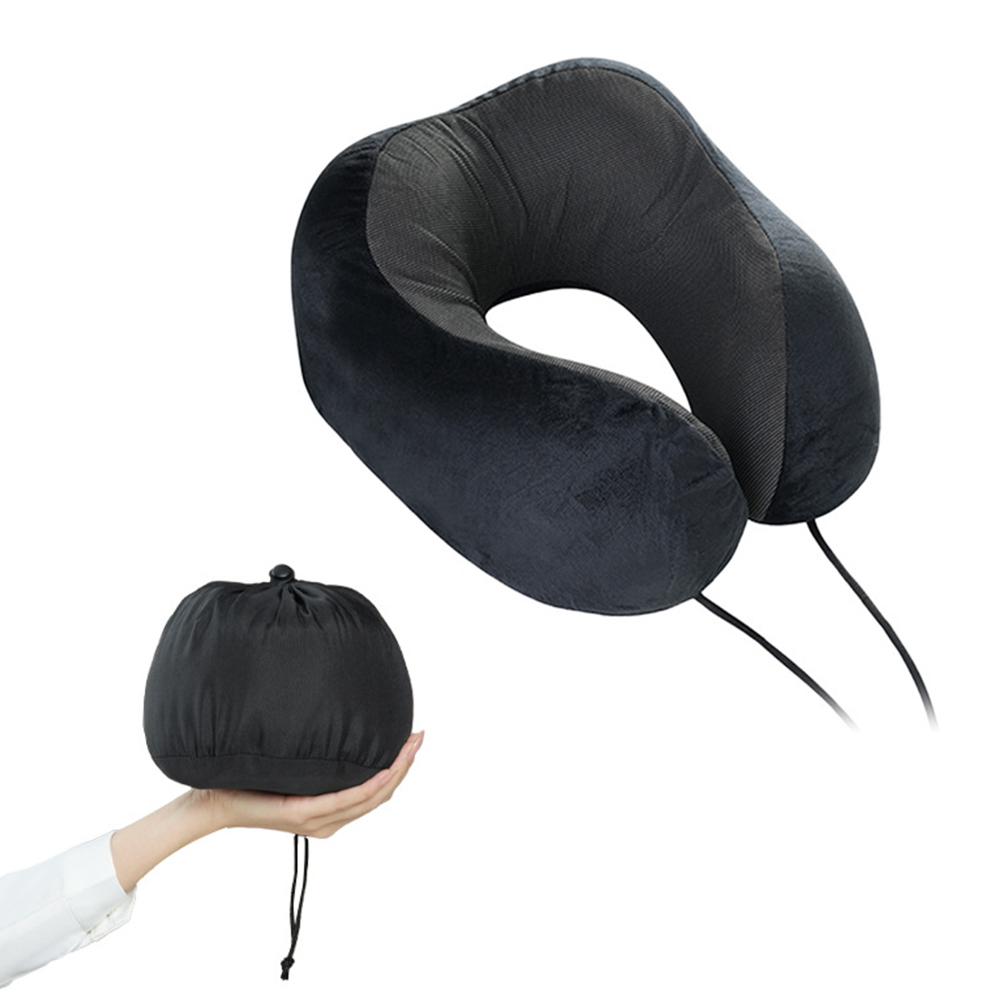 Oreiller cervical portable en mousse à mémoire de forme en forme de U
