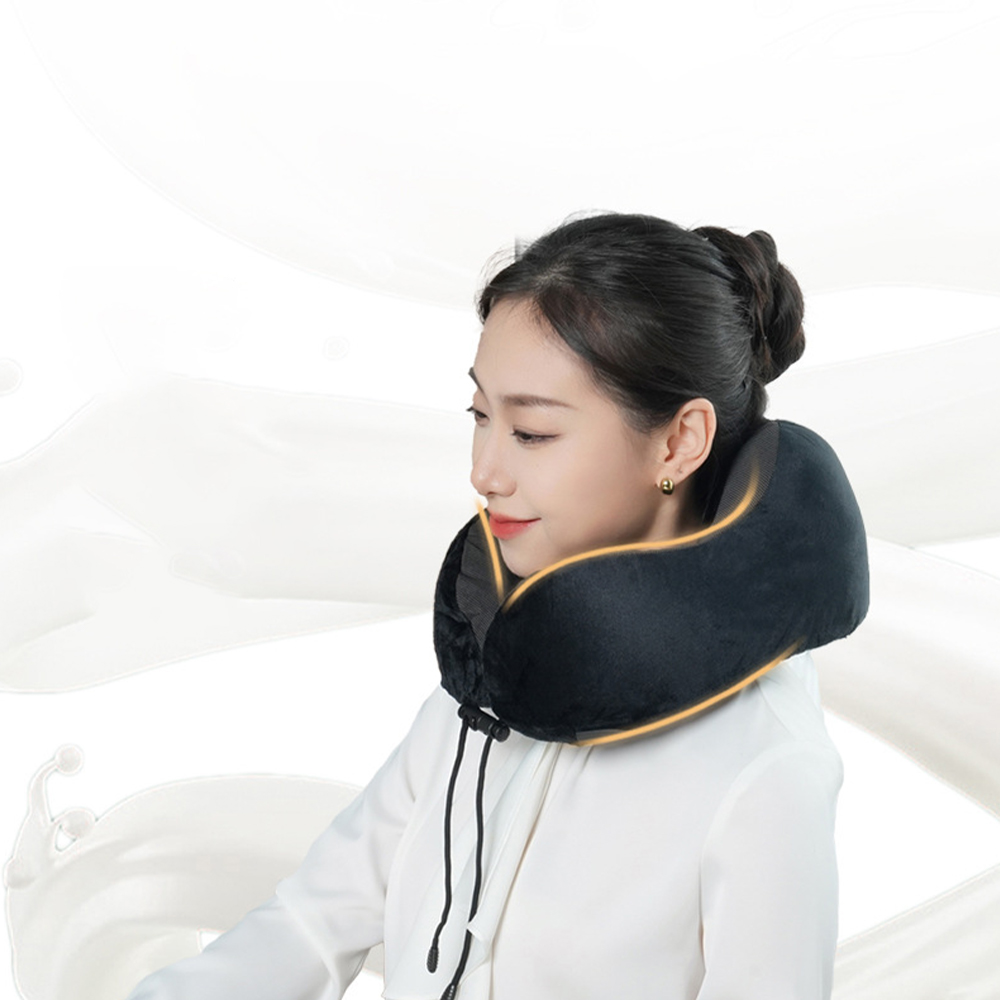 Oreiller cervical portable en mousse à mémoire de forme en forme de U