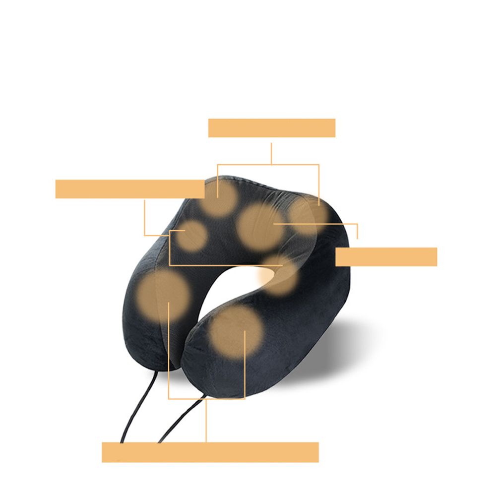 Oreiller cervical portable en mousse à mémoire de forme en forme de U