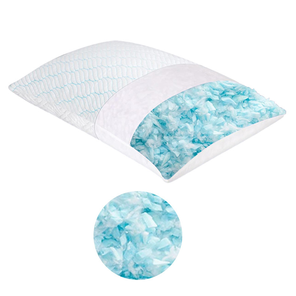 Oreiller éponge en mousse à mémoire de forme en gel de soie glacée