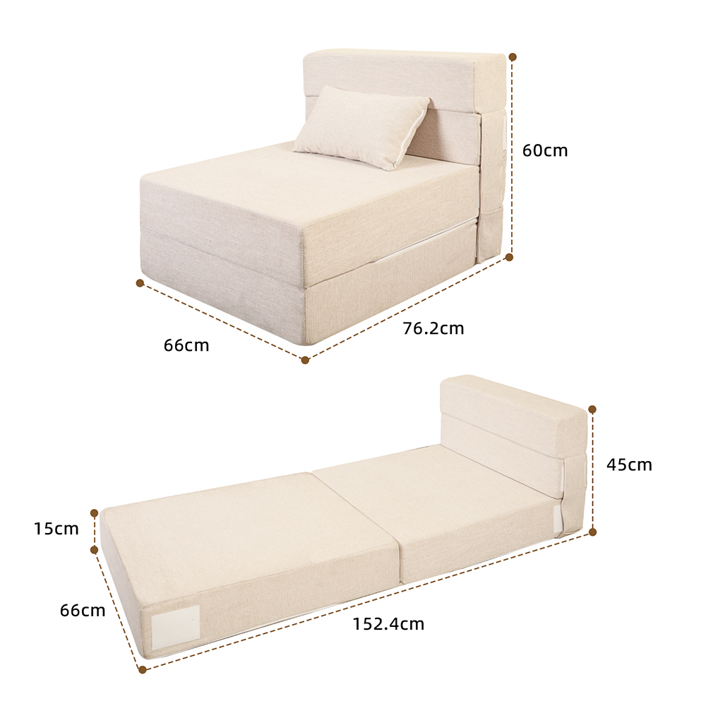 Canapé pliant blanc