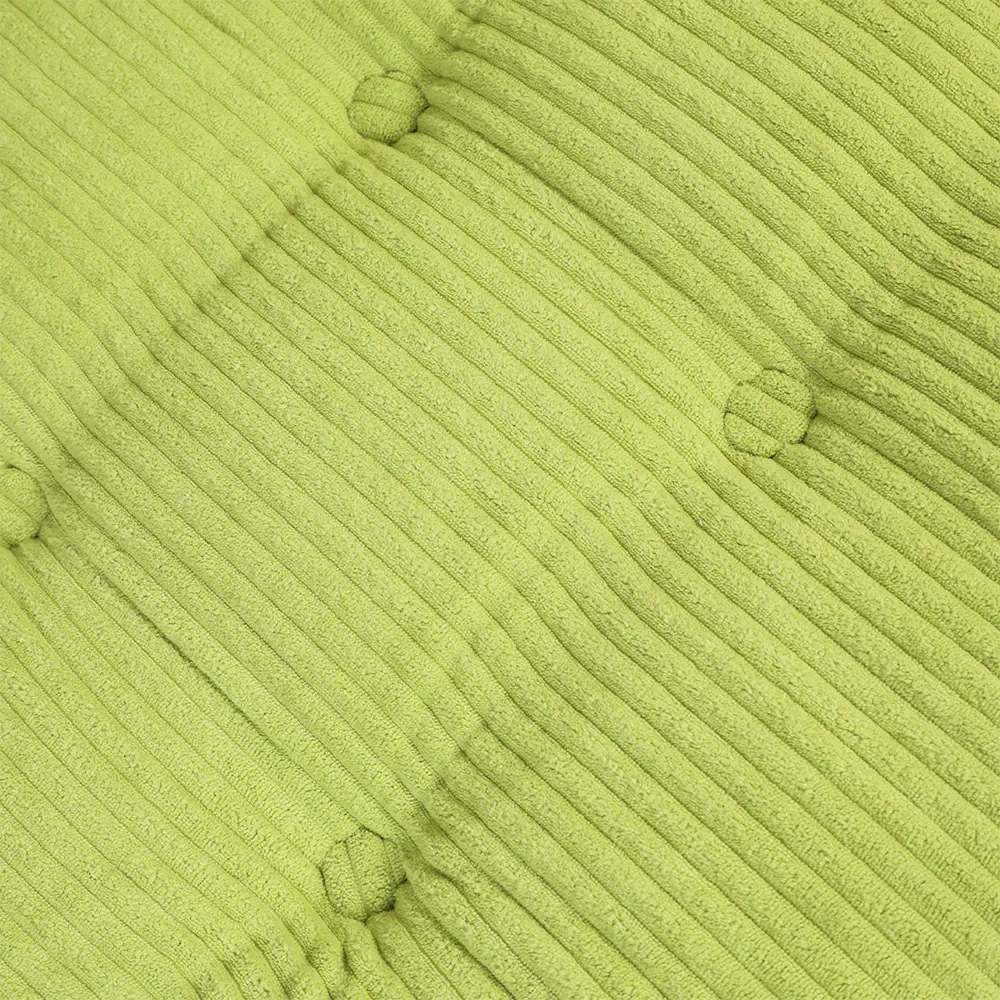 Canapé rayé vert avec sangles