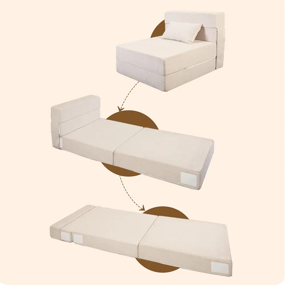 Canapé pliant blanc