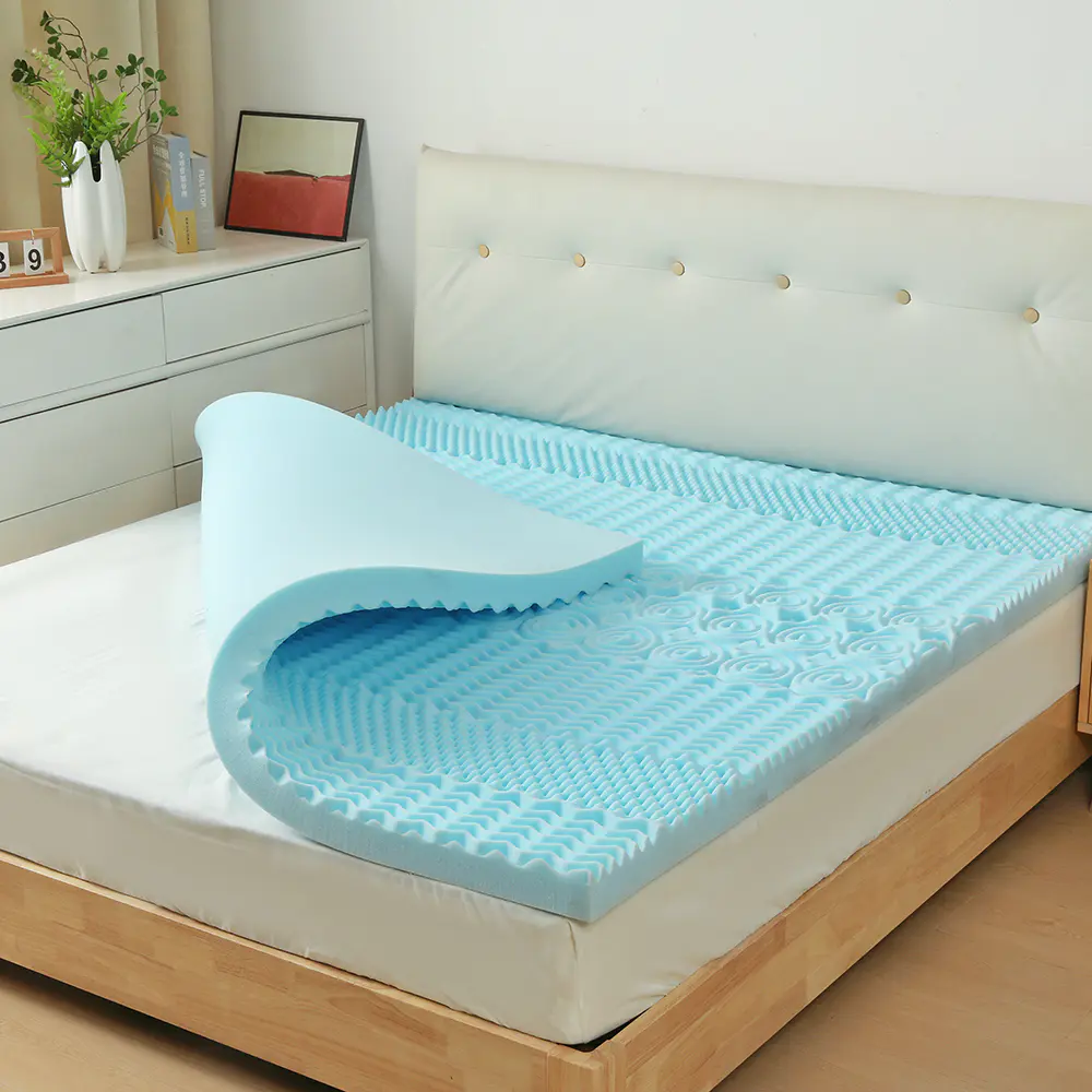 Matelas gel à mémoire de forme gaufrée