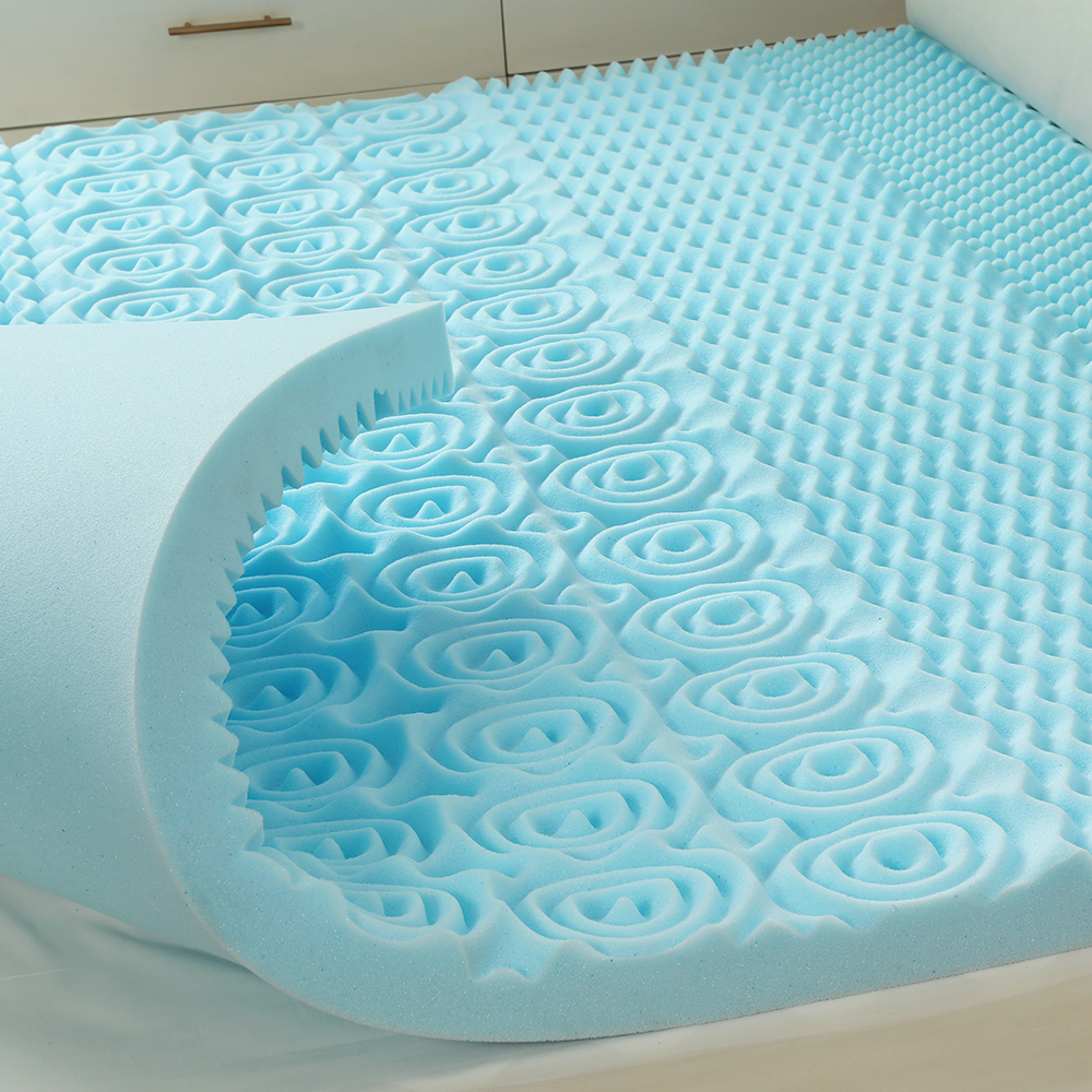 Matelas gel à mémoire de forme gaufrée