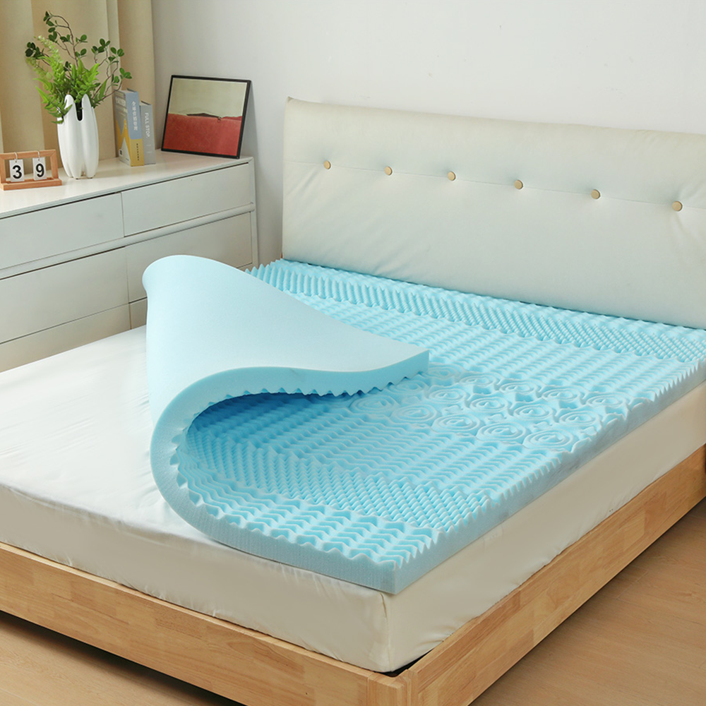 Matelas gel à mémoire de forme gaufrée