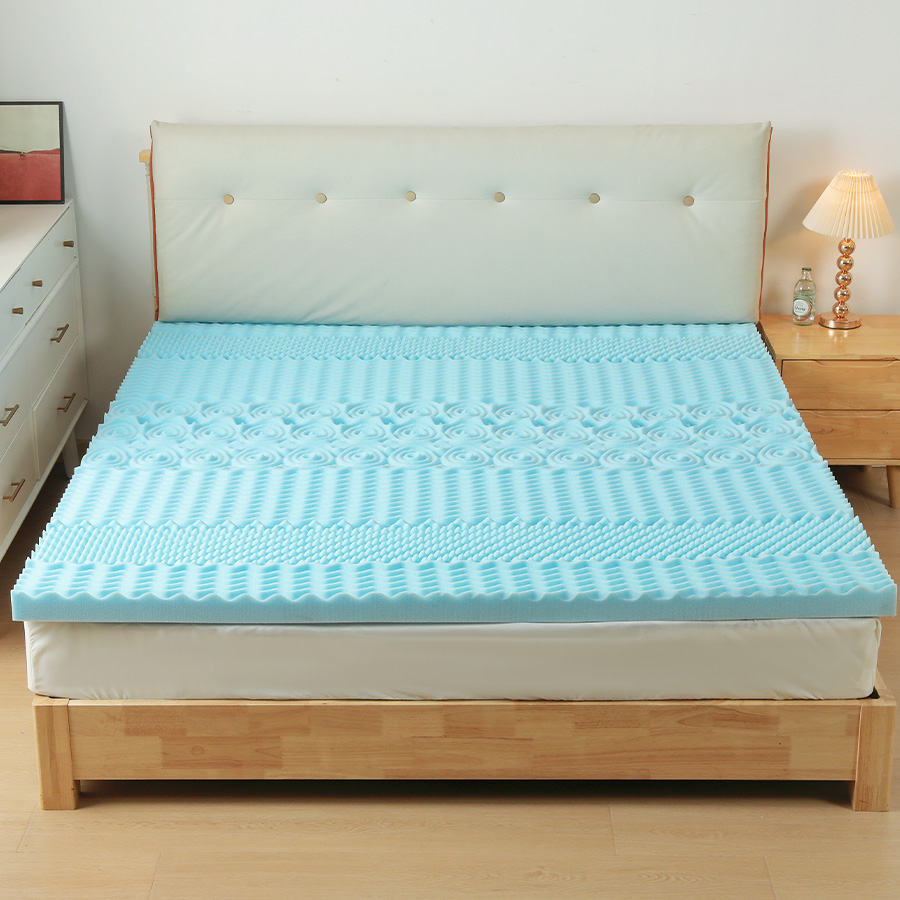 Matelas gel à mémoire de forme gaufrée